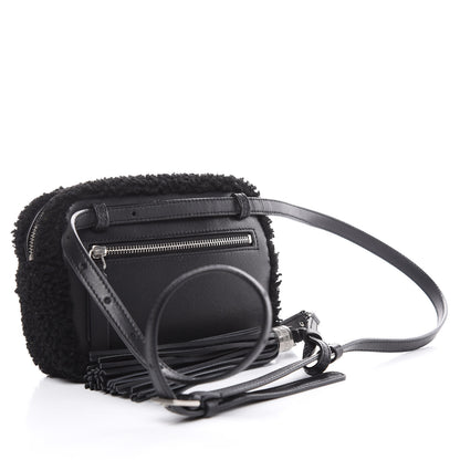 Saint Laurent Shearling Monogram Lou Belt Bag Black 3 of 9