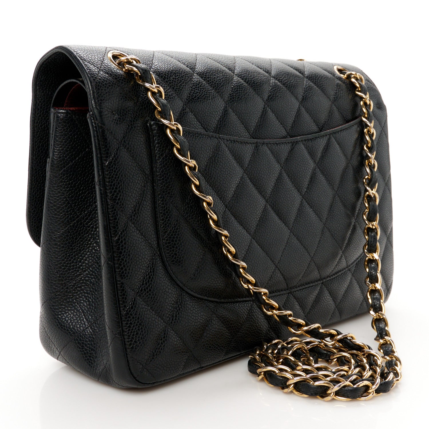 Chanel Caviar Quilted Jumbo Double Flap Black 3 of 12