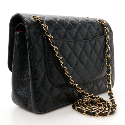 Chanel Caviar Quilted Jumbo Double Flap Black 3 of 12