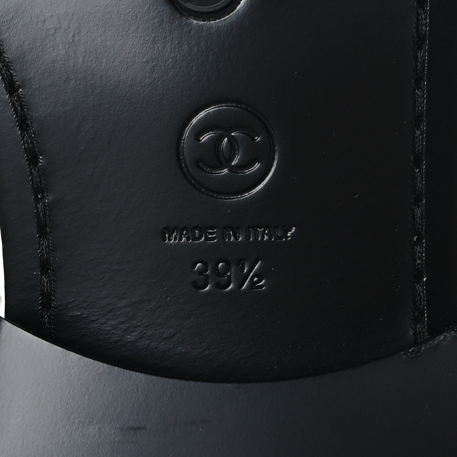 Chanel Calfskin Lace Up Logo Mid Calf Combat Boots 39.5 White Black 6 of 6