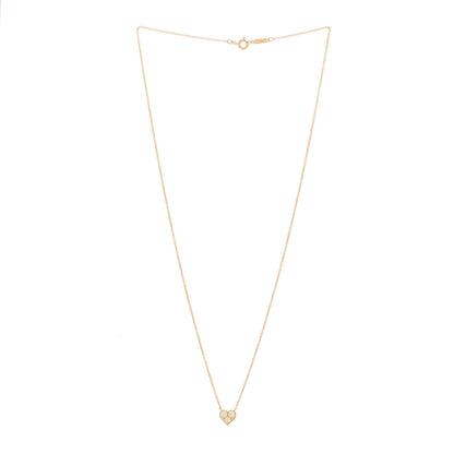 Tiffany 18K Rose Gold Diamond Heart Pendant Necklace 3 of 6
