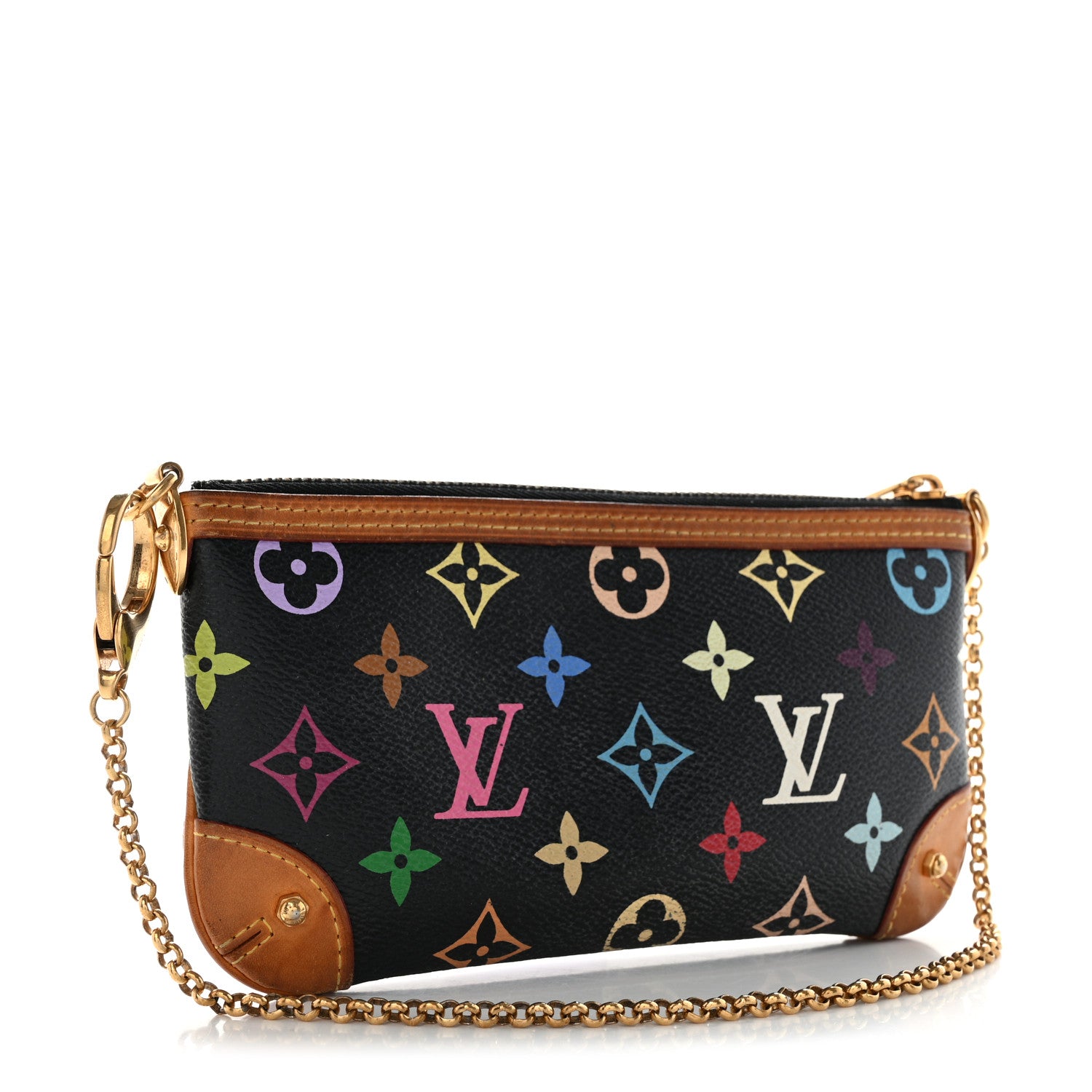 Saint Laurent Grain De Poudre Matelasse Chevron Monogram Credit Card Case Black 6 of 15