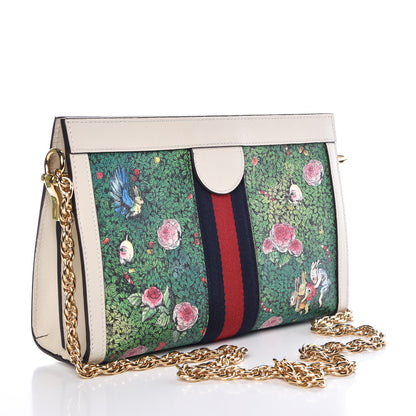 Gucci X YUKO HIGUCHI Canvas Calfskin GG Web Yuko Higuchi Print Small Ophidia Chain Shoulder Bag White 3 of 8