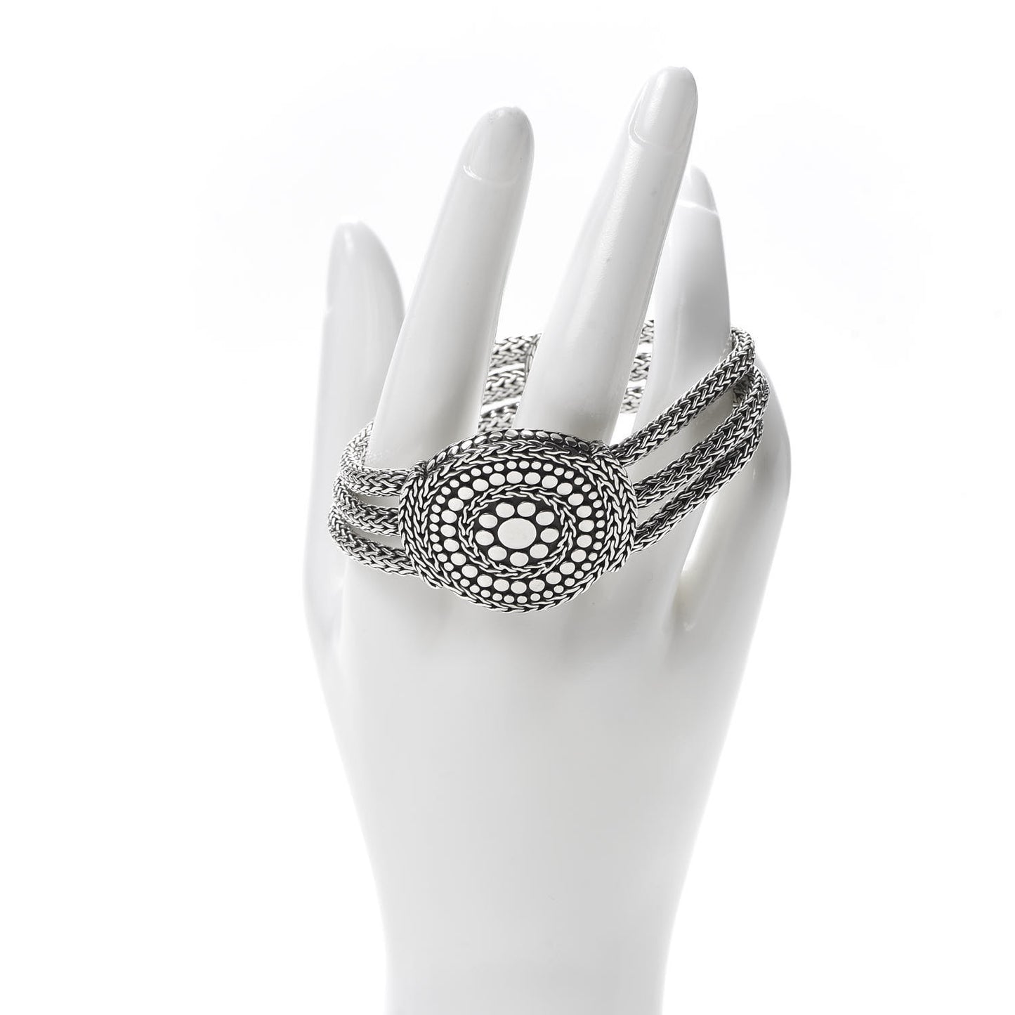 Sterling Silver Dot Nuansa Large Round Station Bracelet