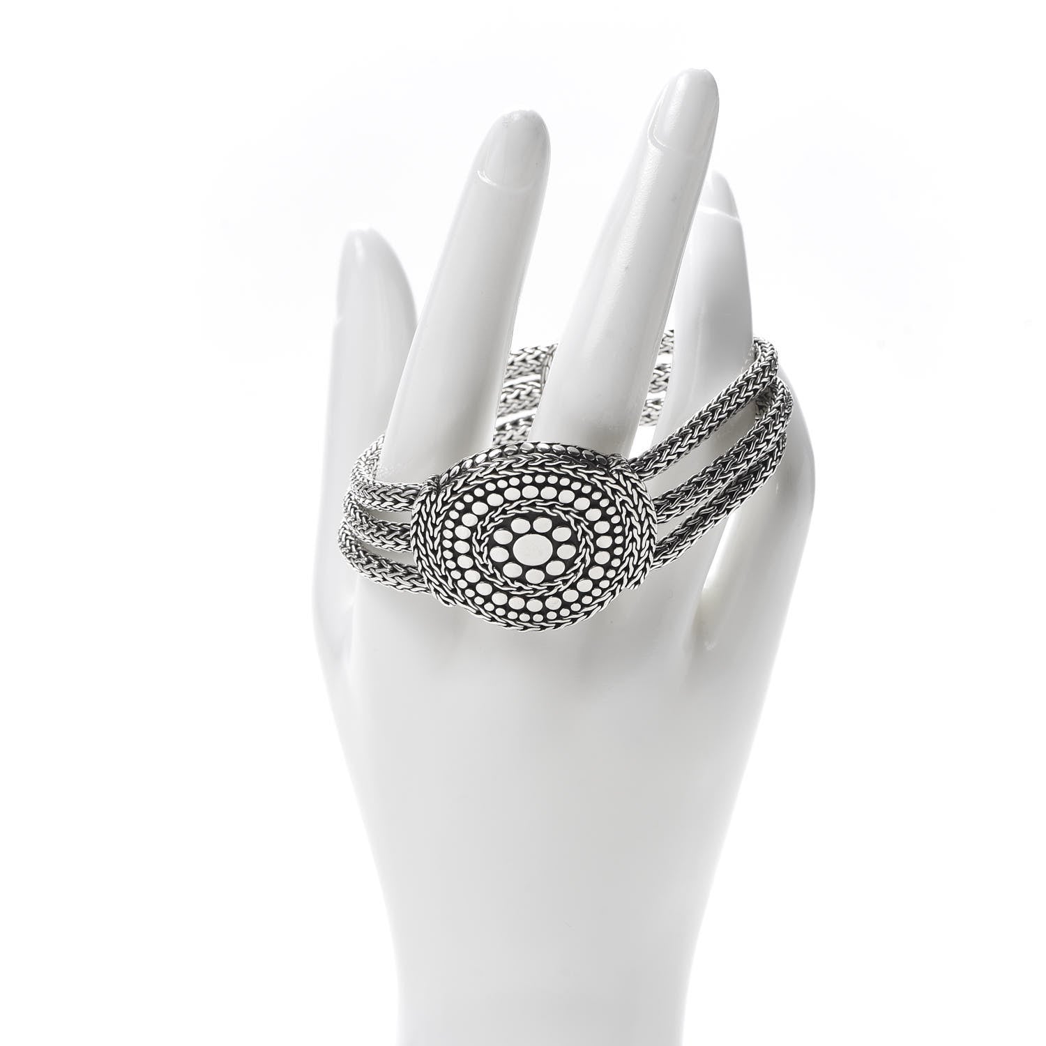 John Hardy Sterling Silver Dot Nuansa Large Round Station Bracelet 2 of 5