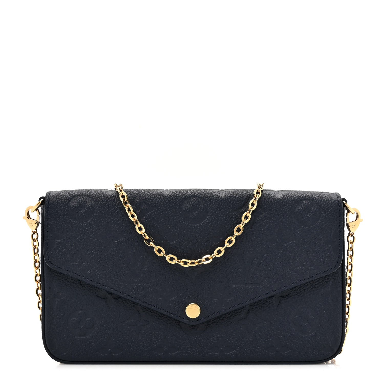 Louis Vuitton Empreinte Pochette Felicie Chain Wallet Navy 1 of 13