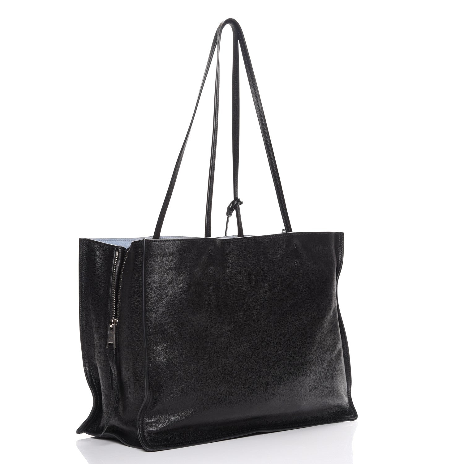 Prada Glace Calf Etiquette Tote Black Astrale 3 of 10