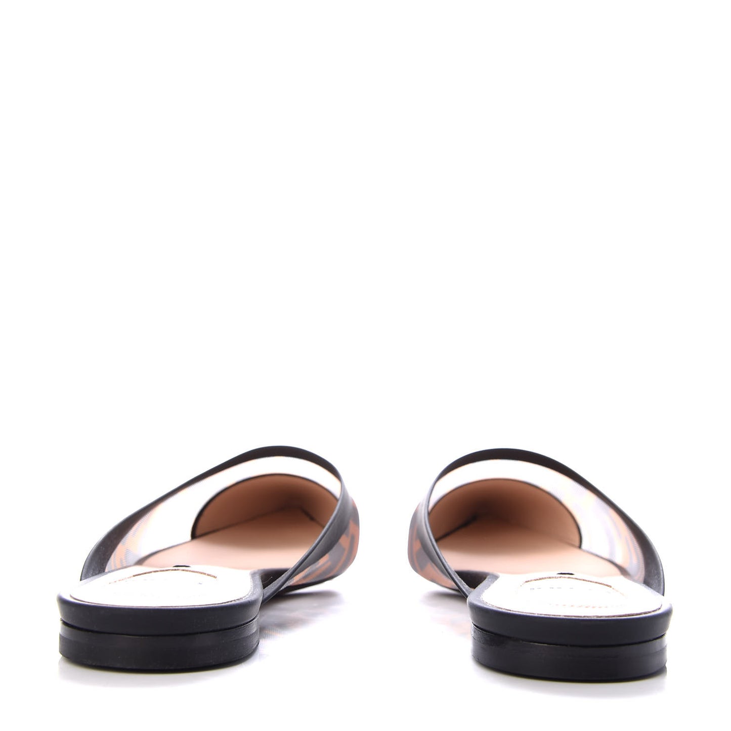 Technical Mesh Vitello FF Colibri Flat Mules 37.5 Tobacco Moro Black