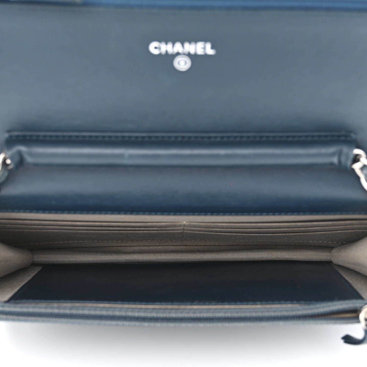 Chanel Caviar Timeless CC Wallet on Chain WOC Navy 5 of 14