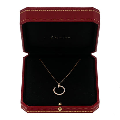 Cartier 18K Pink Gold Diamond Juste Un Clou Paved Pendant Necklace 4 of 4