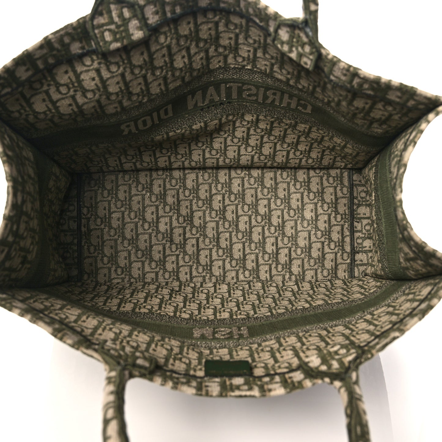 Oblique Large Book Tote Vert Multicolor