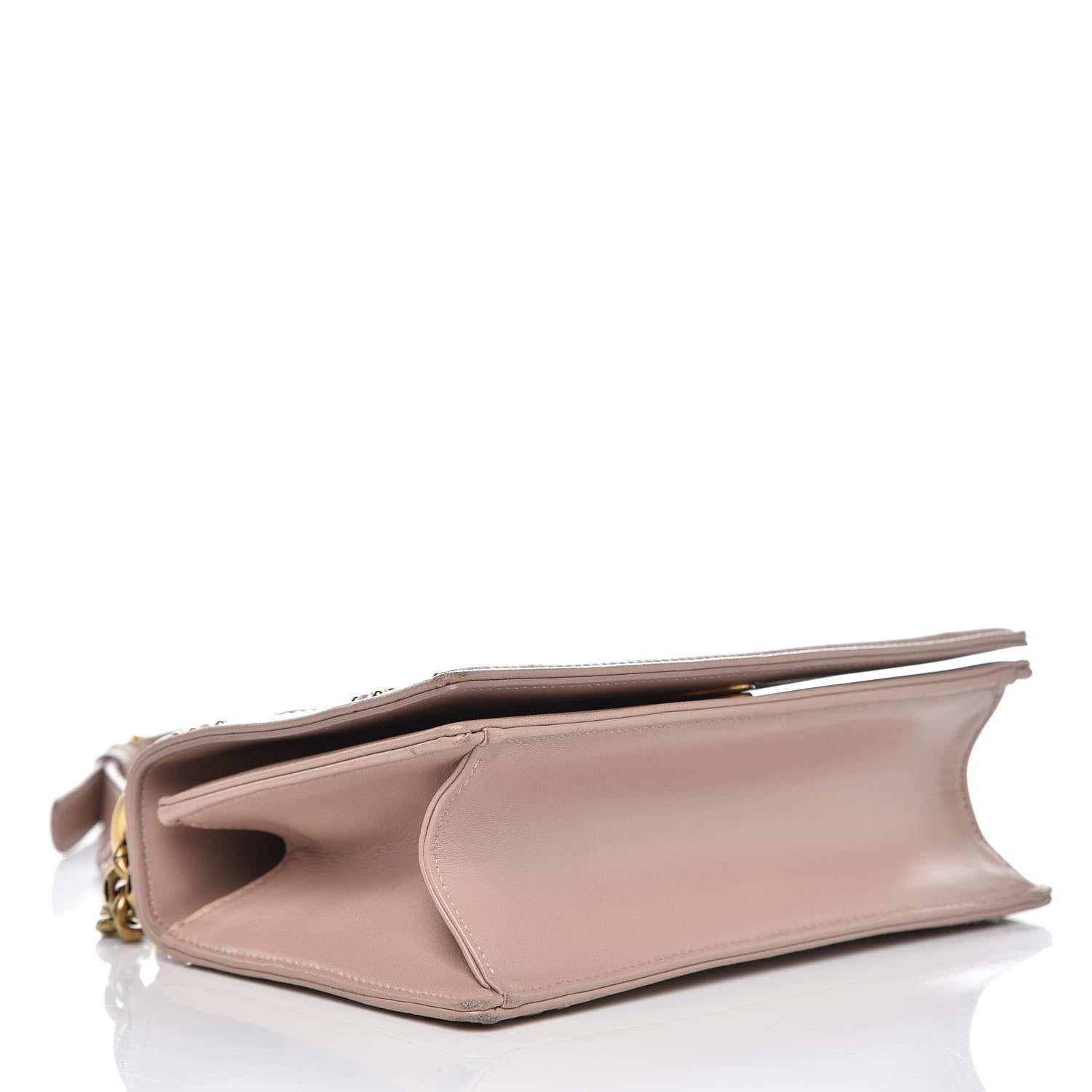 Christian Dior Lambskin Studded Small Diorama Flap Bag Nude 4 of 10