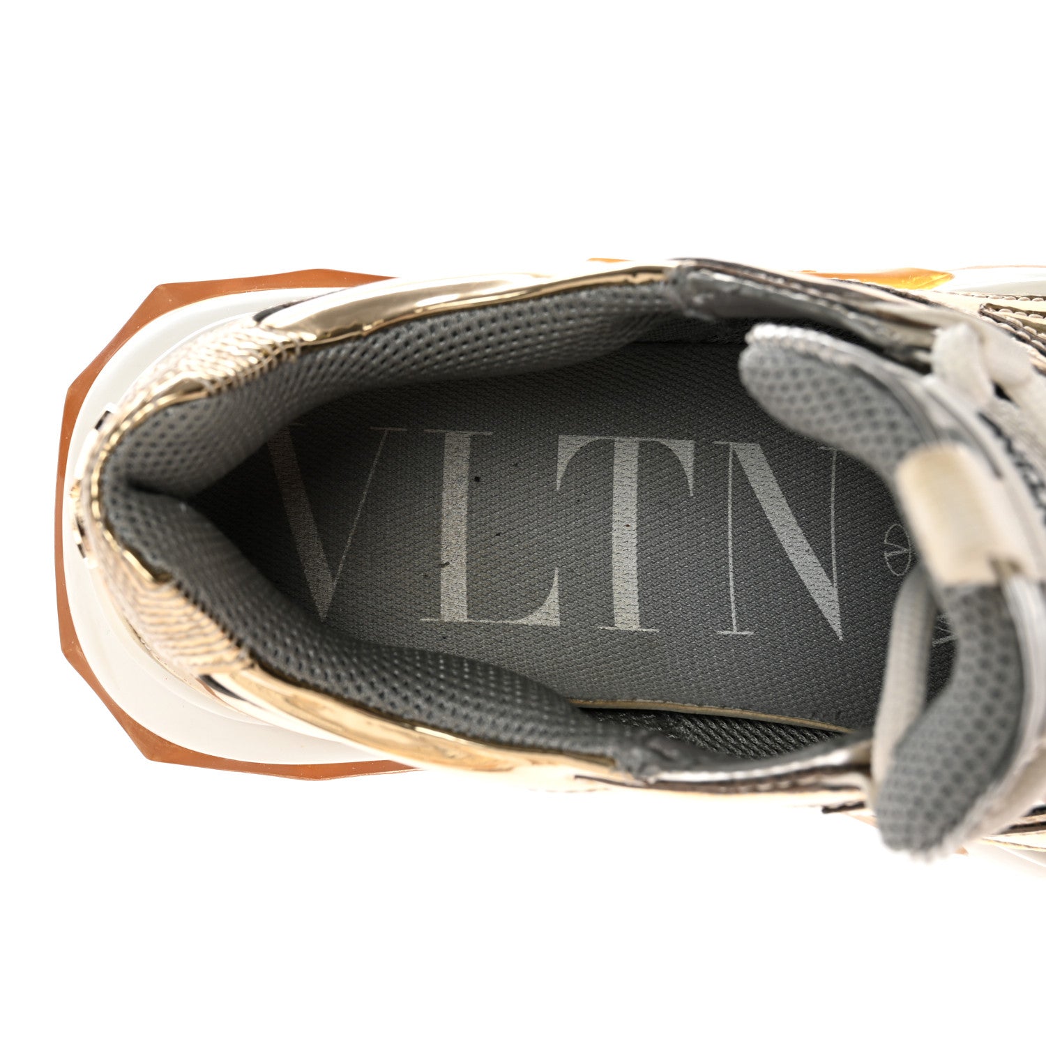 Valentino Garavani Metallic Nappa Patent Bounce Sneaker 36.5 Gold 7 of 12