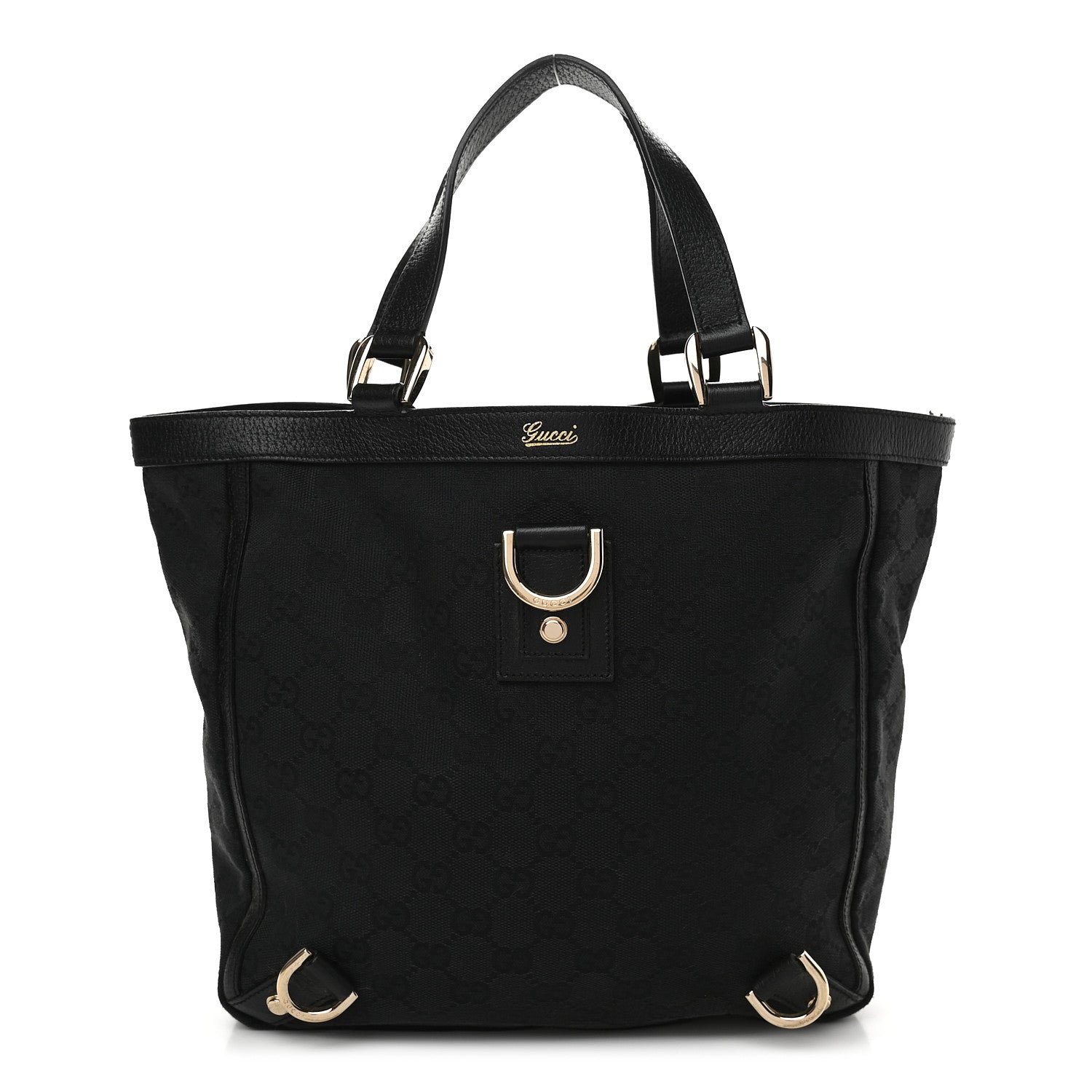 Gucci Monogram Small Abbey Tote Black 1 of 10
