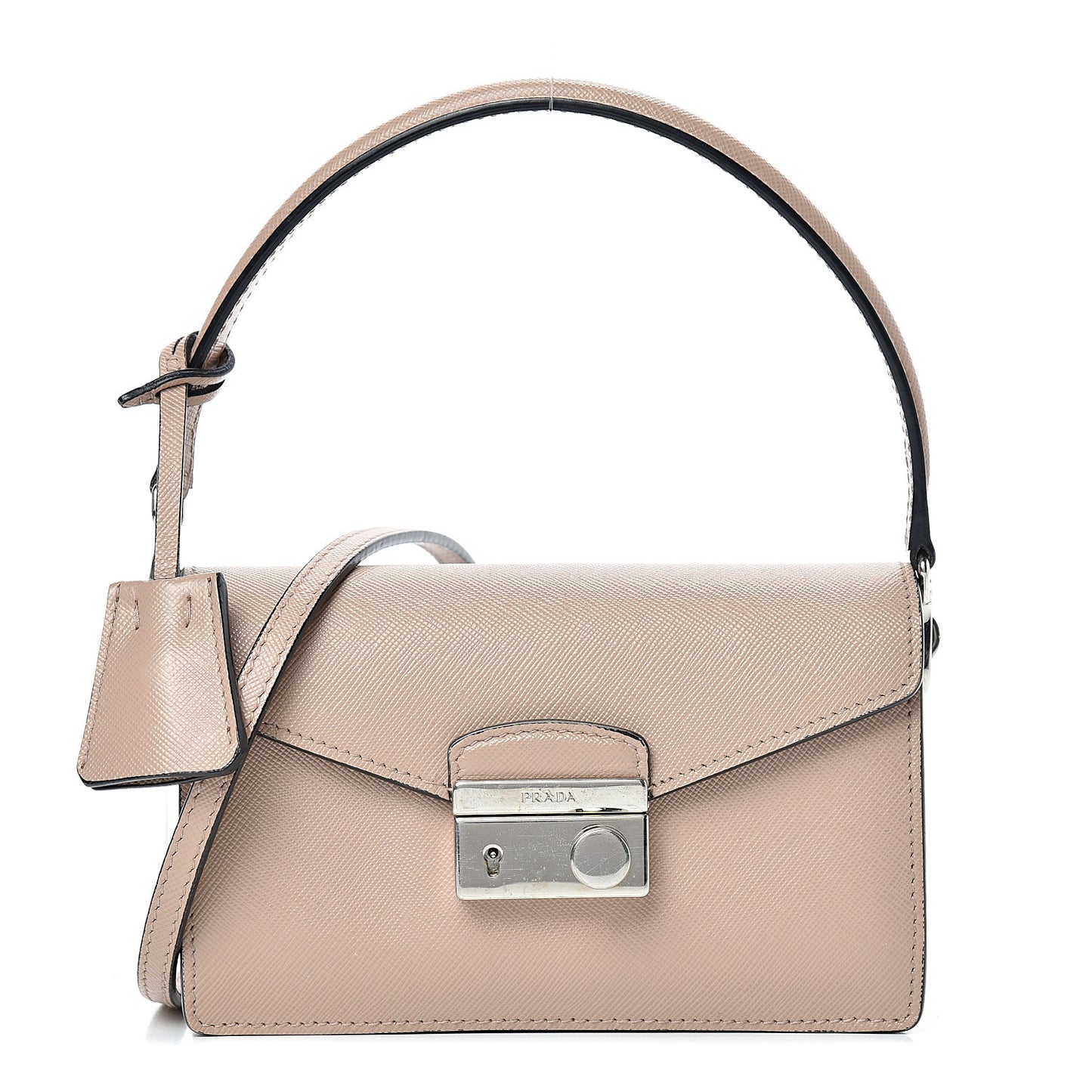 Saffiano Lux Sound Shoulder Bag Cipria