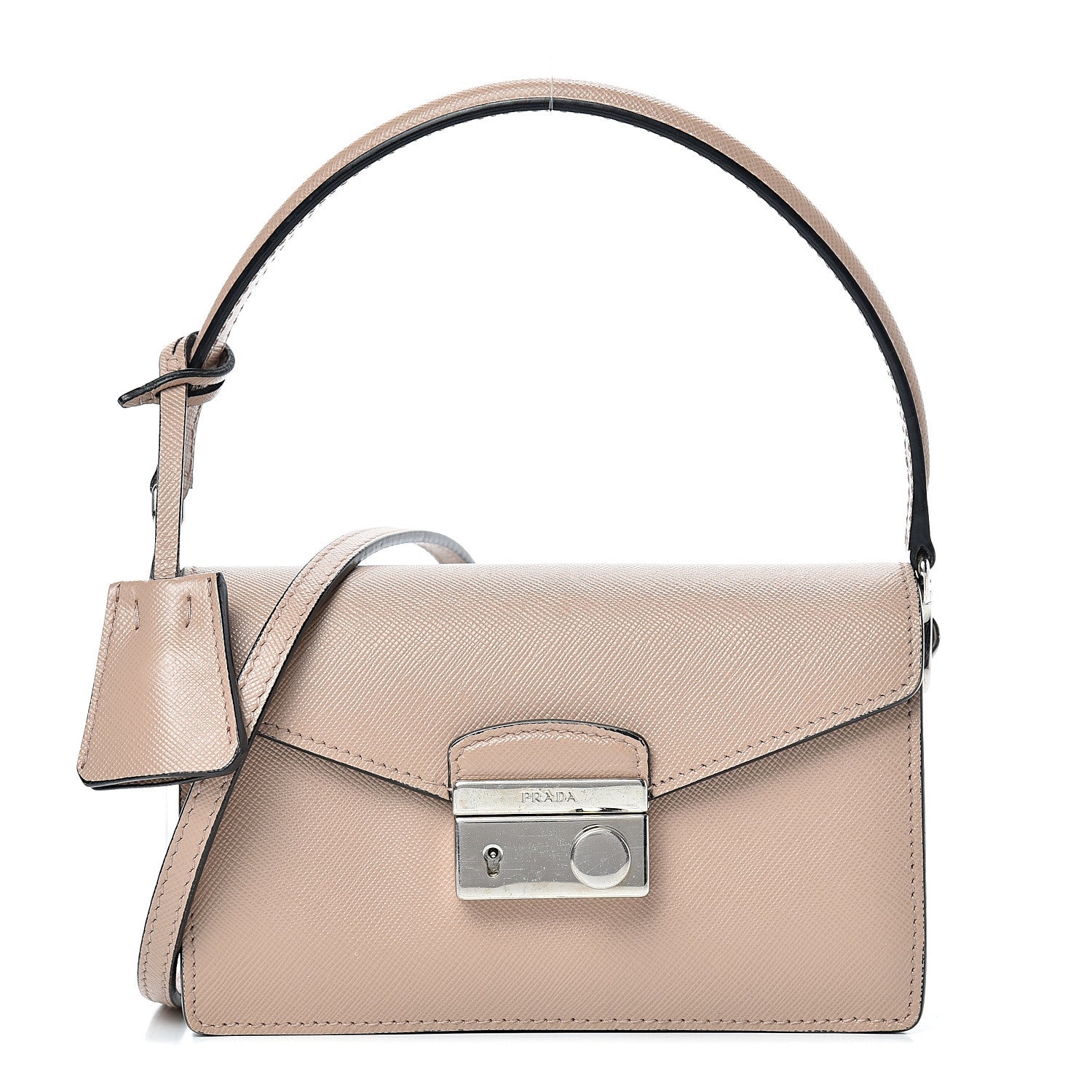 Prada Saffiano Lux Sound Shoulder Bag Cipria 1 of 10