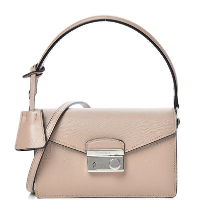 Prada Saffiano Lux Sound Shoulder Bag Cipria 1 of 10
