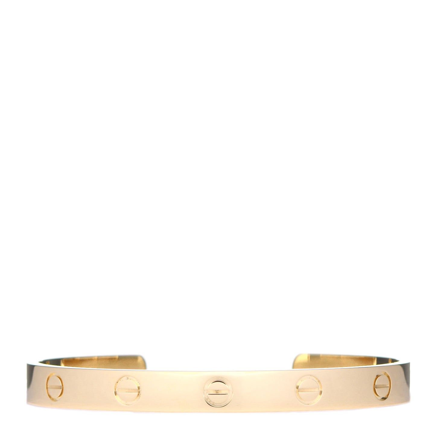 18K Yellow Gold LOVE Cuff Bracelet 17