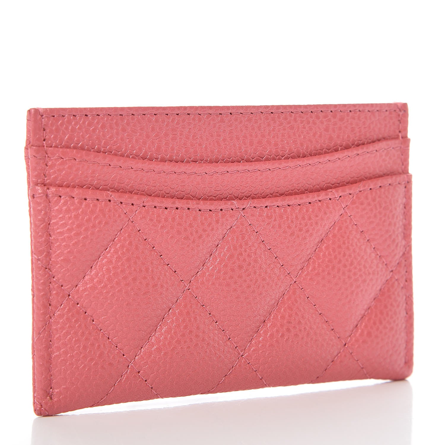 Chanel Caviar Quilted Card Holder Pink 3 of 11
