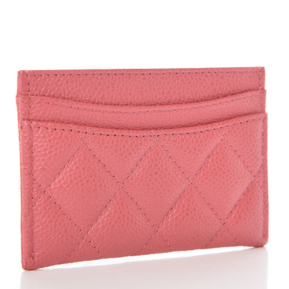 Chanel Caviar Quilted Card Holder Pink 3 of 11