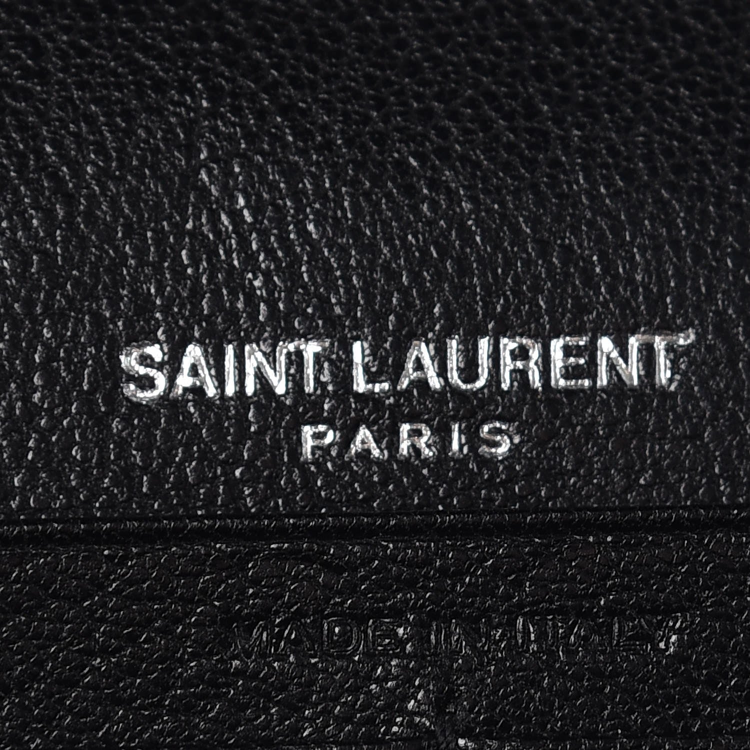 Saint Laurent Sheepskin Tri-Quilt Monogram Envelope Chain Wallet Black 7 of 10