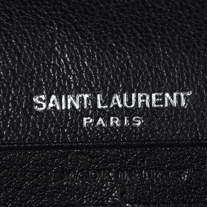 Saint Laurent Sheepskin Tri-Quilt Monogram Envelope Chain Wallet Black 7 of 10