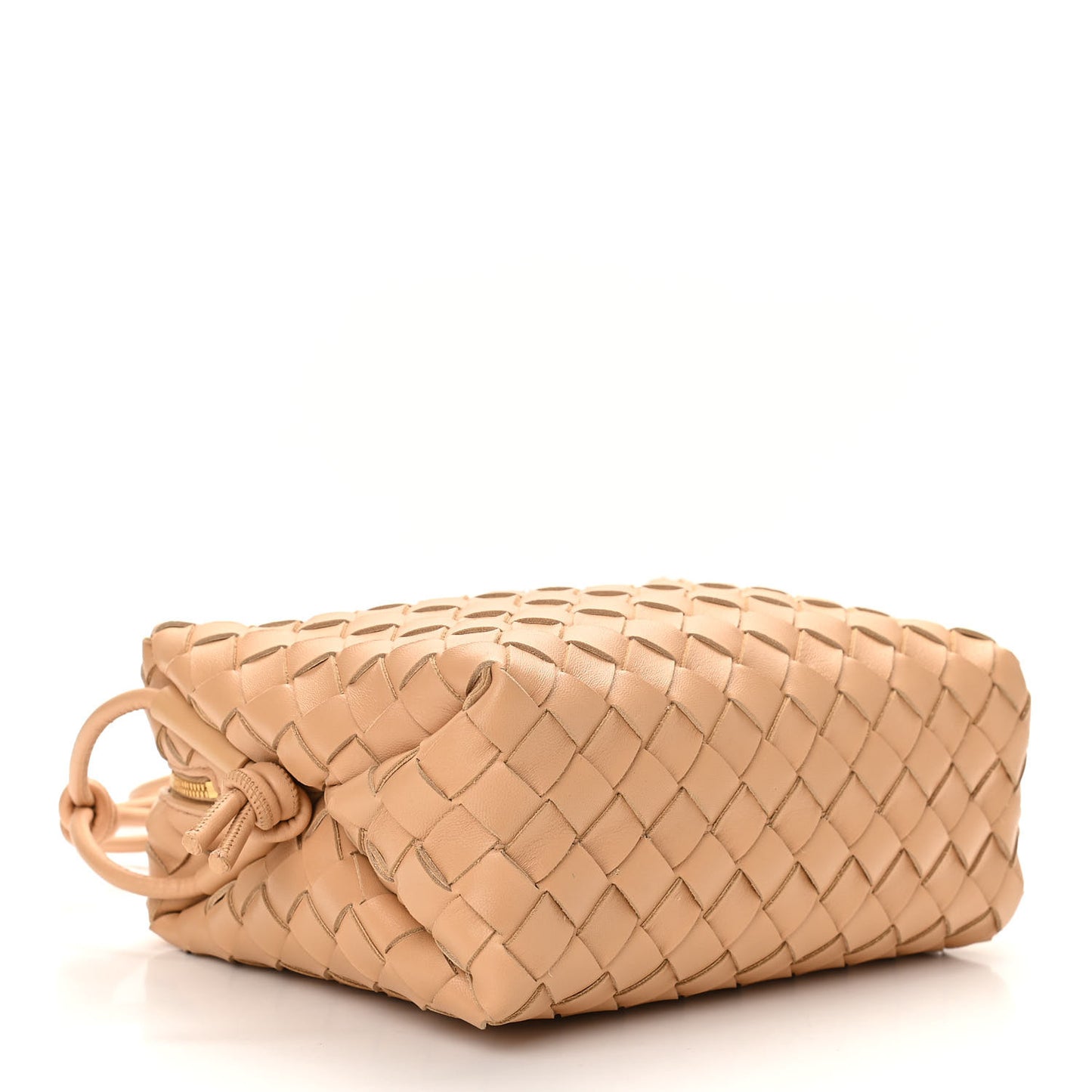 Nappa Intrecciato Small Loop Camera Bag Almond