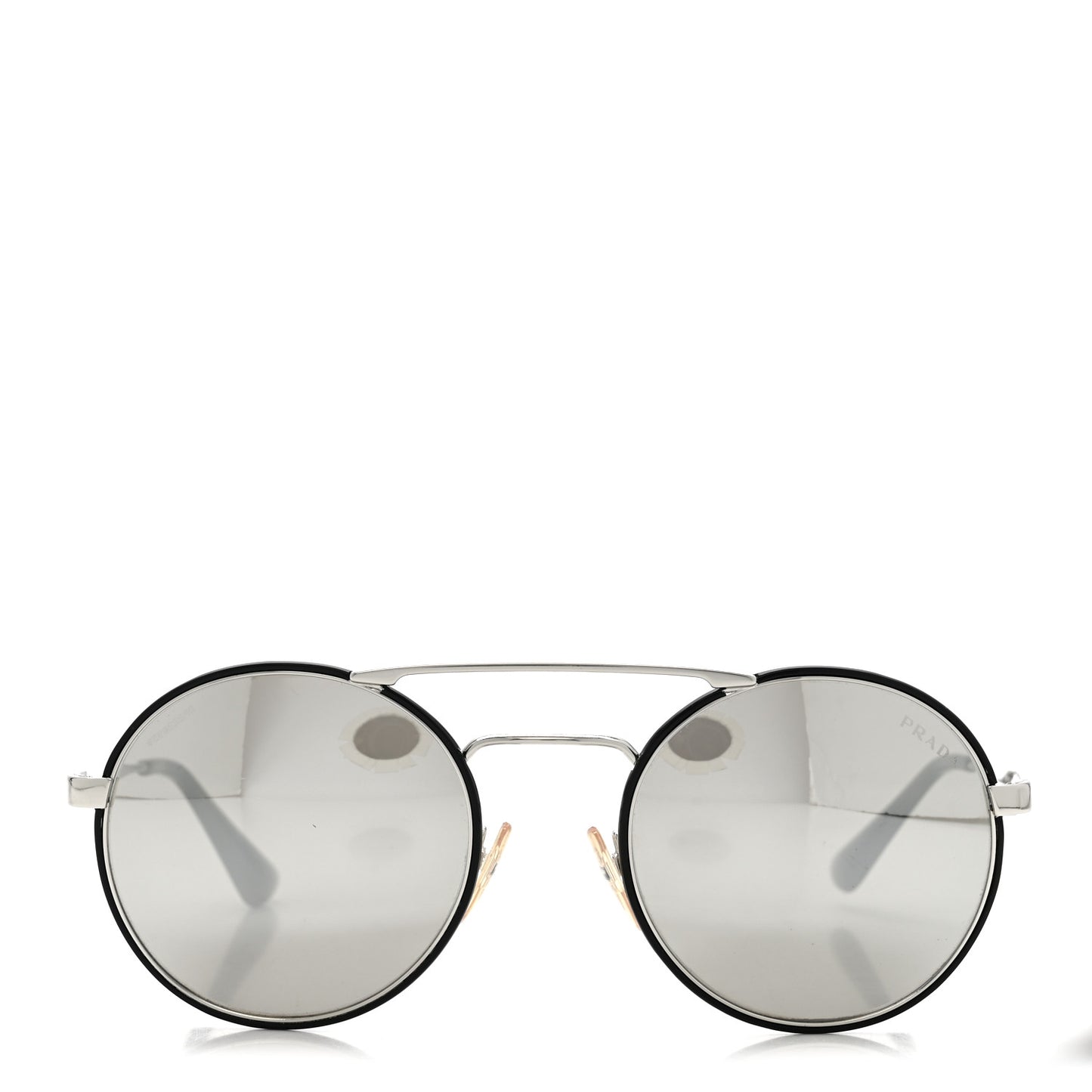 Round Sunglasses SPR 51S Black Silver