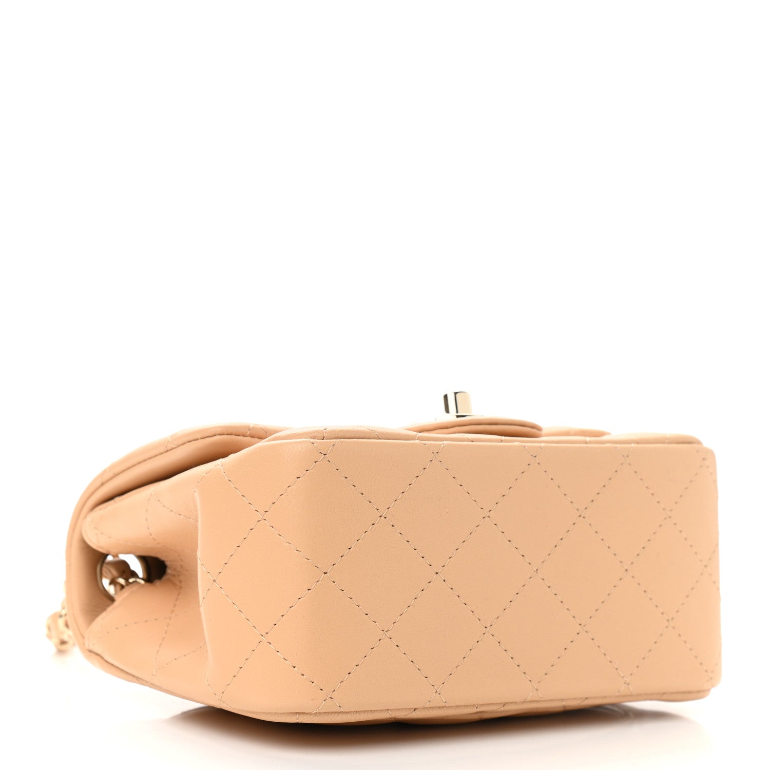 Chanel Lambskin Quilted Mini Square Flap Beige 4 of 9