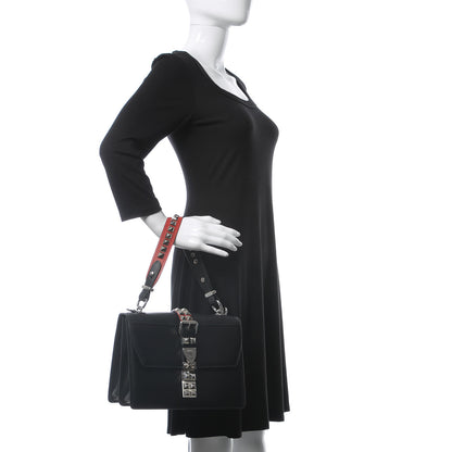 Prada Saffiano City Calfskin Studded Elektra Shoulder Bag Black Fuoco 3 of 12