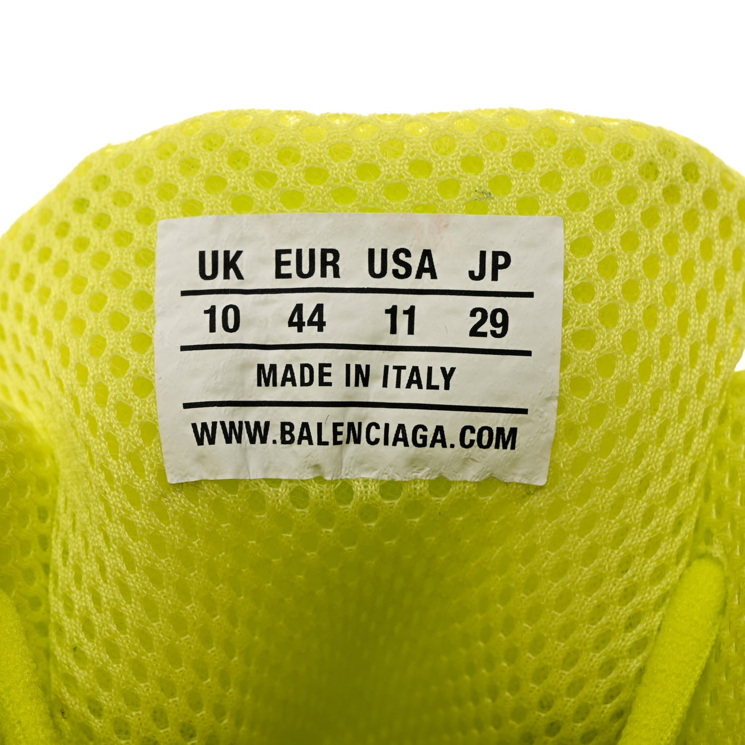 Balenciaga Fabric Mesh Mens Phantom Sneakers 44 Lime Black 6 of 10