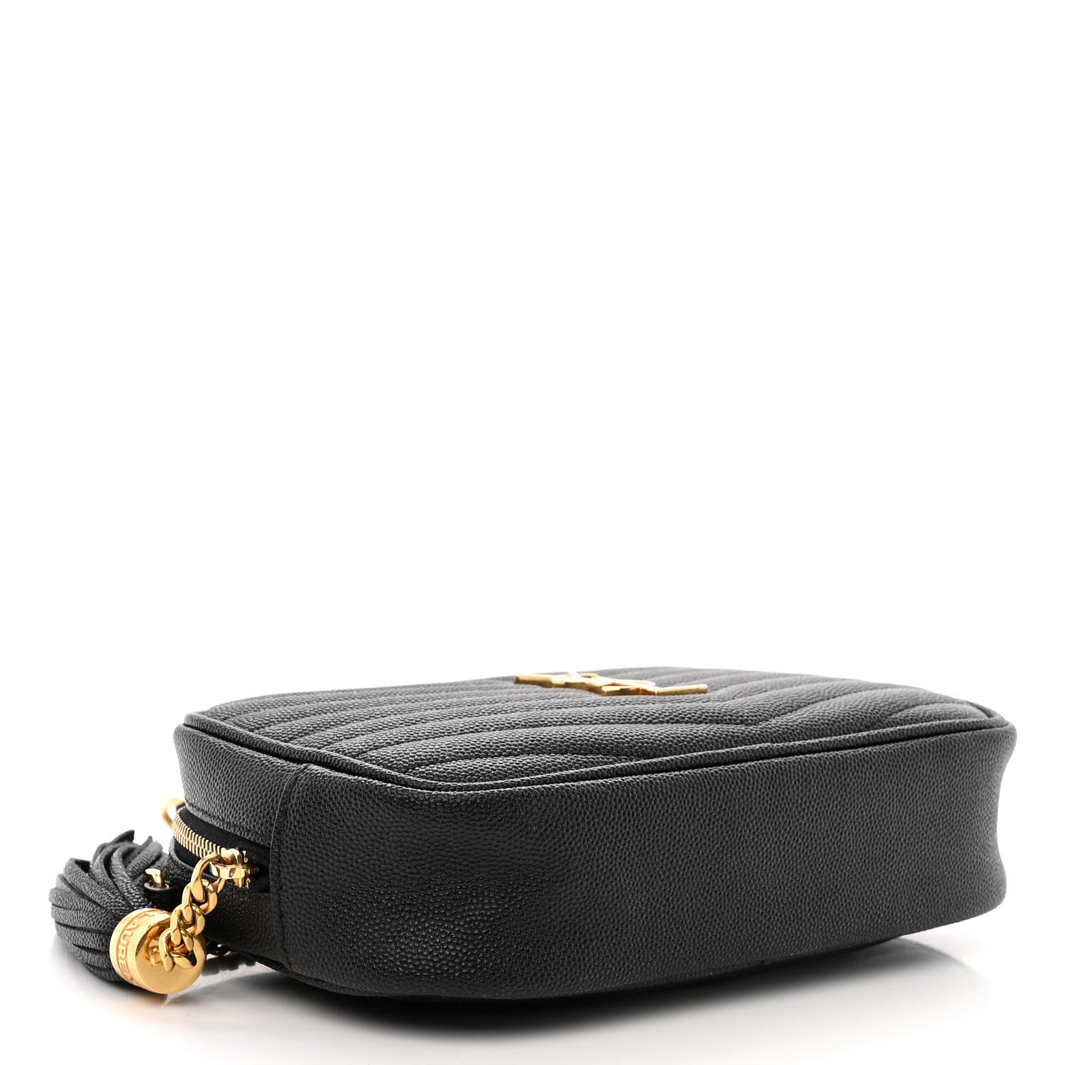 Saint Laurent Grain De Poudre Matelasse Monogram Mini Lou Camera Bag Black 4 of 14