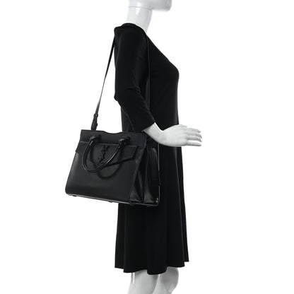Saint Laurent Shiny Calfskin Medium Uptown Tote Black 3 of 12