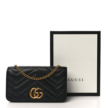 Gucci Calfskin Matelasse GG Marmont Mini Bag Black 10 of 10