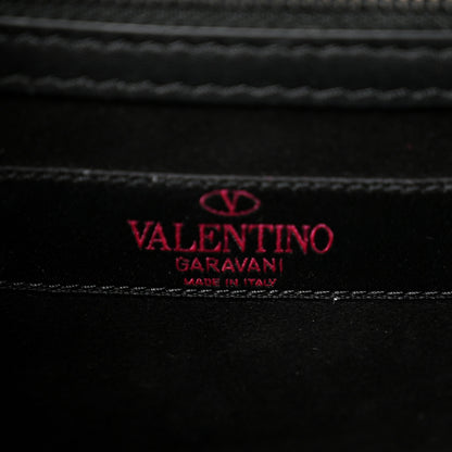 Valentino Garavani Vitello Crystal Loveblade Embellished Medium Glam Lock Rockstud Flap Black 6 of 10