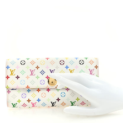 Louis Vuitton Monogram Multicolor Sarah Wallet White Grenade 2 of 7