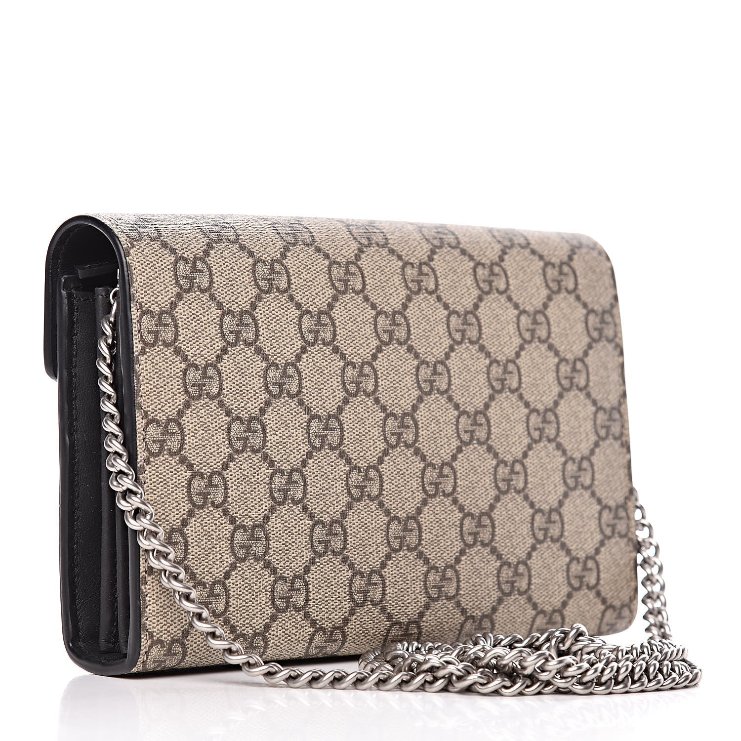 Gucci GG Supreme Monogram Mini Dionysus Chain Wallet Beige Black 3 of 10