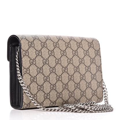Gucci GG Supreme Monogram Mini Dionysus Chain Wallet Beige Black 3 of 10