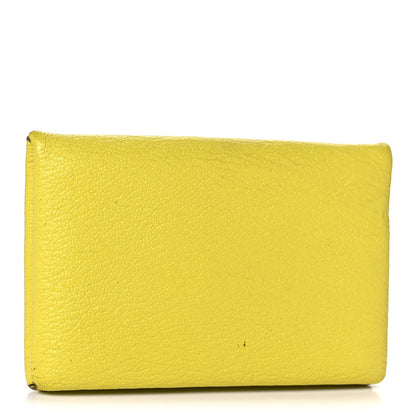 Hermes Chevre Mysore Calvi Card Case Lime 3 of 12