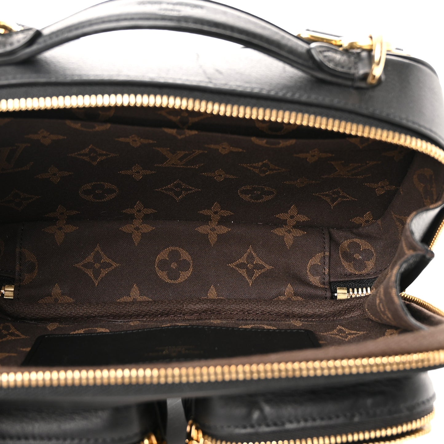 Calfskin Monogram Embossed Utility Bag Black