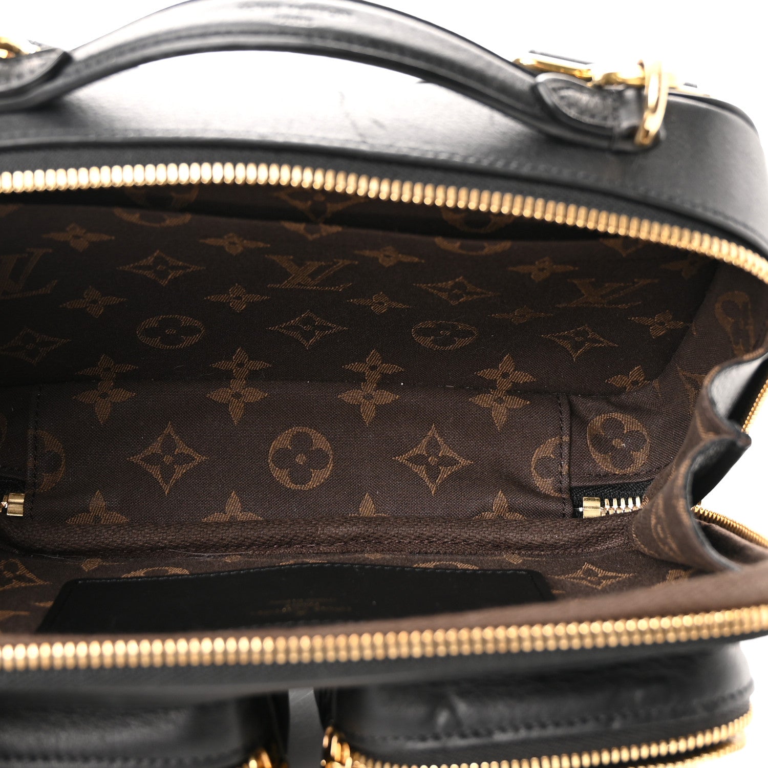 Louis Vuitton Calfskin Monogram Embossed Utility Bag Black 5 of 9