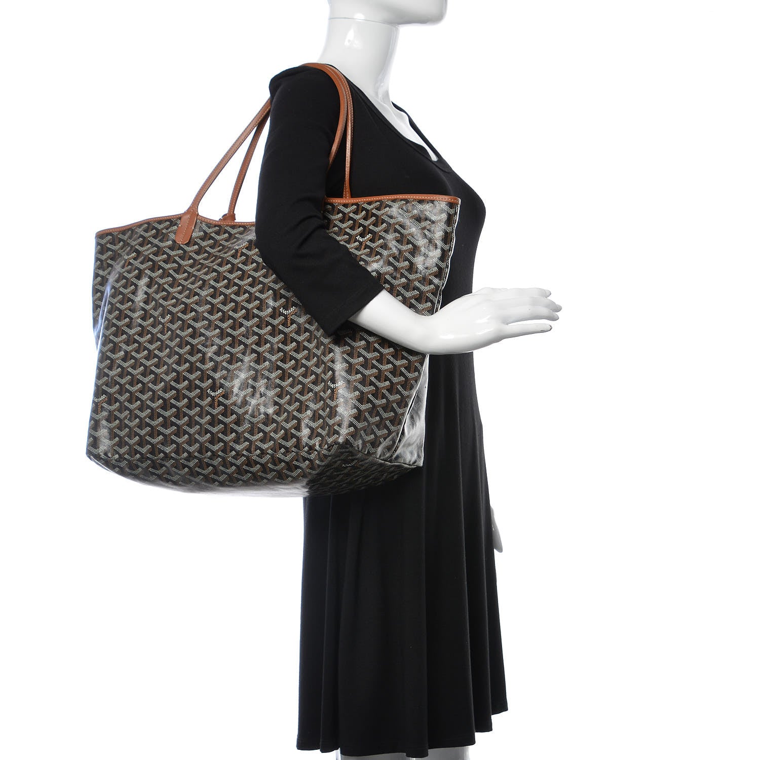 Goyard Goyardine Saint Louis GM Black Gold 2 of 17