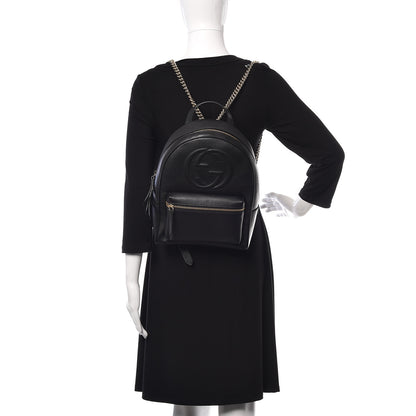 Gucci Pebbled Calfskin Soho Chain Backpack Black 2 of 10