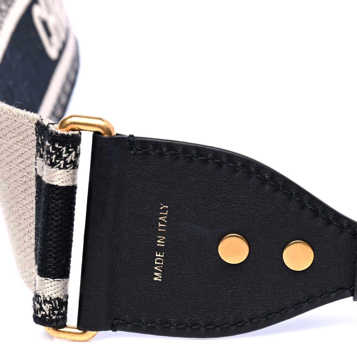 Christian Dior Canvas Embroidered Shoulder Strap Black 5 of 6