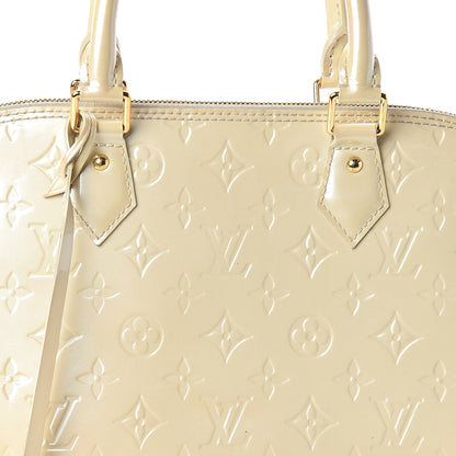 Louis Vuitton Vernis Alma MM Blanc Corail 10 of 16