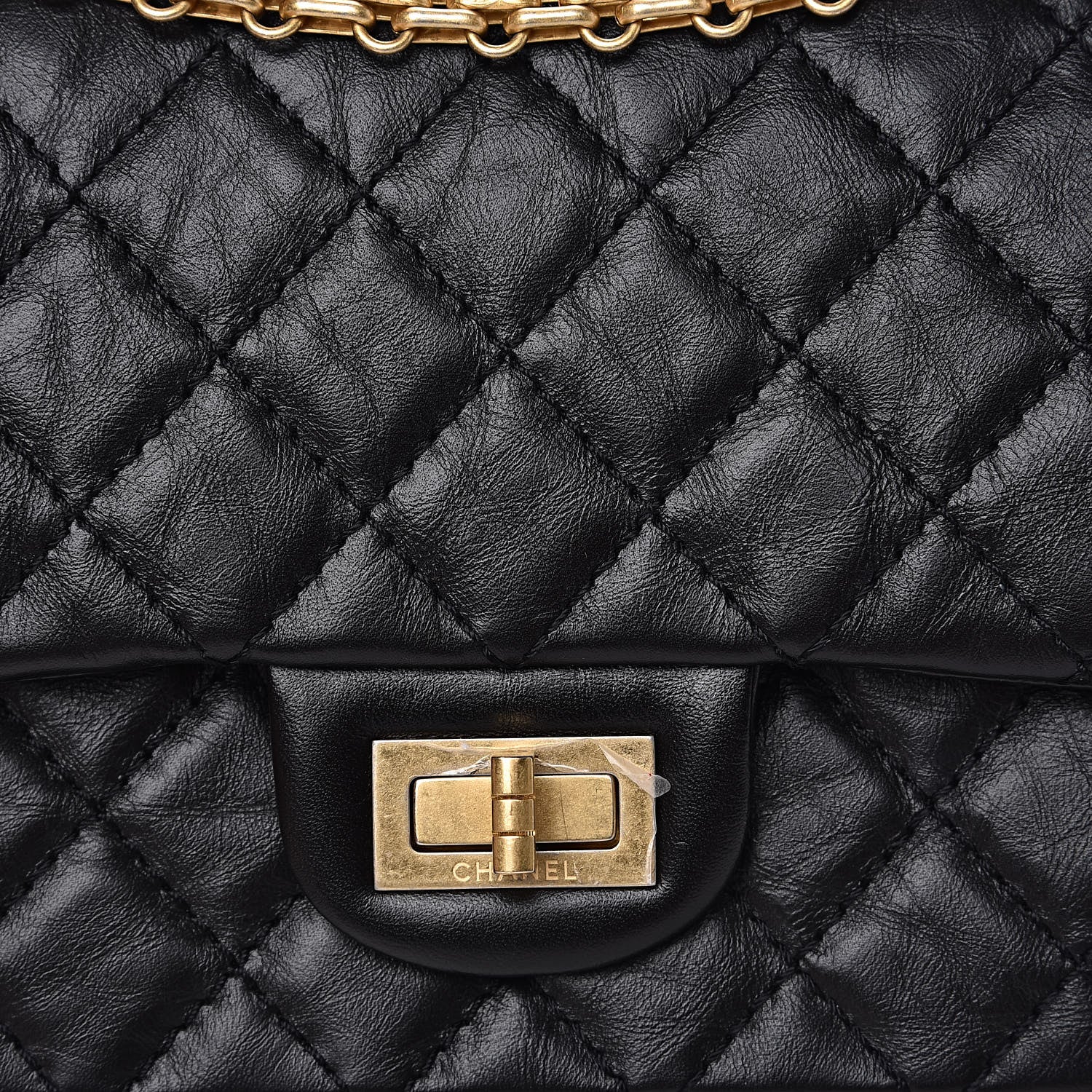 Chanel Aged Calfskin Quilted 2.55 Reissue 225 Flap Black 10 of 13