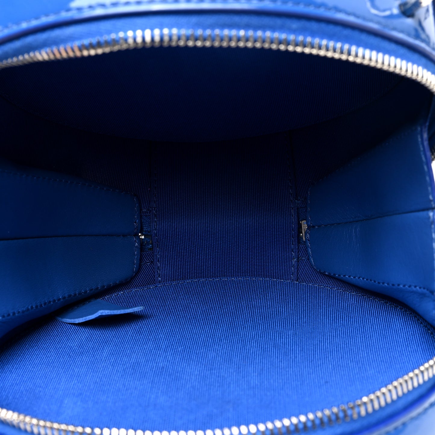 Patent Round As Earth Evening Bag Blue
