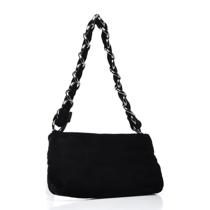 Chanel Velvet Satin Evening Bag Black 3 of 6
