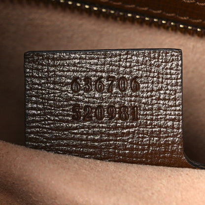 Gucci GG Supreme Monogram Azalea Calfskin Web Small Jackie 1961 Hobo Beige Ebony Brown Sugar 7 of 9