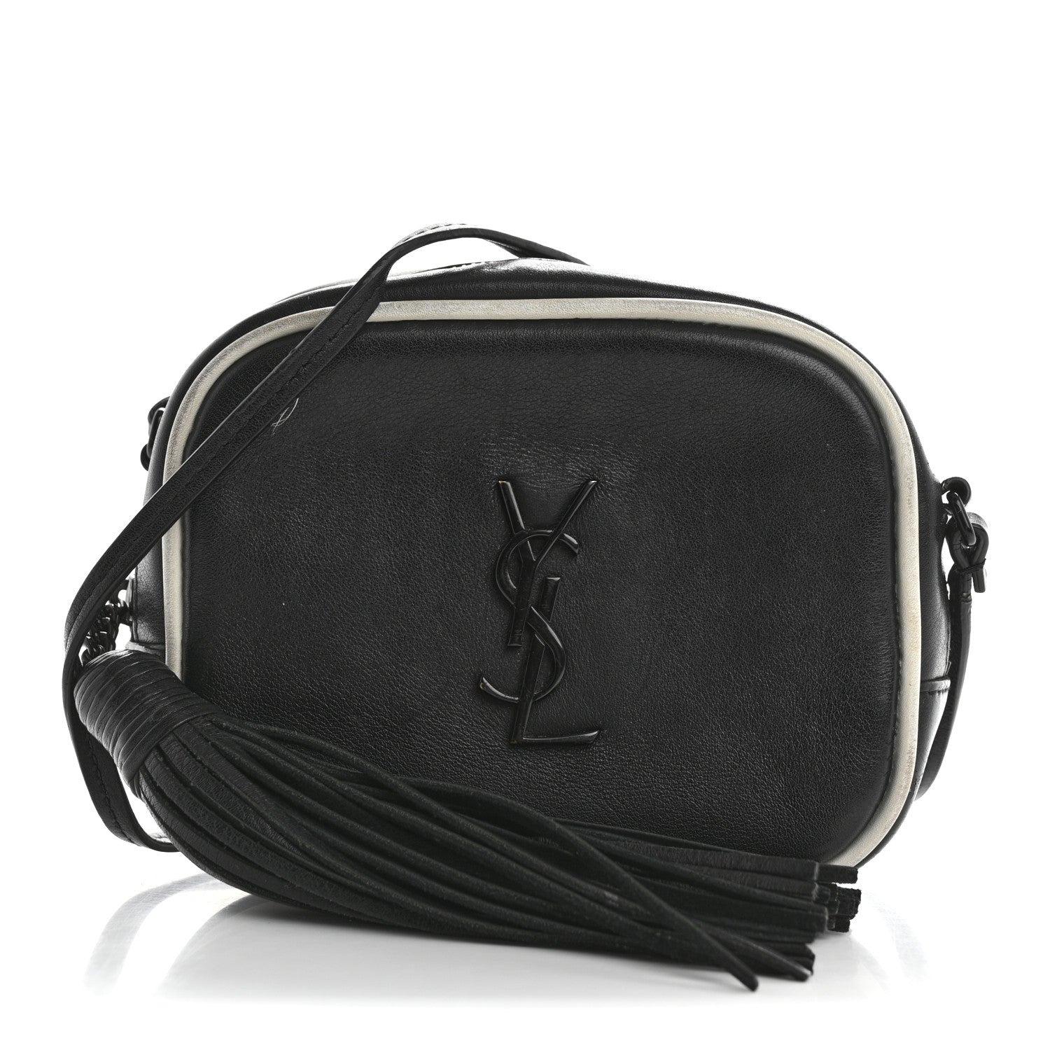 Saint Laurent Nappa Monogram Blogger Bag Black White 1 of 15